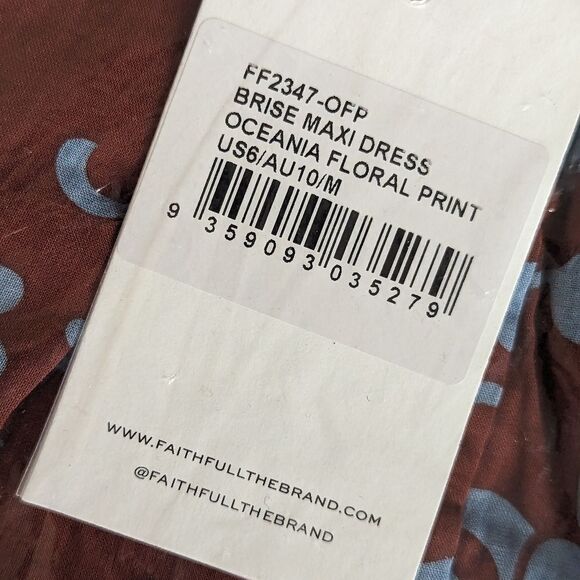 Vacation Brise Maxi Dress Oceania Floral Print Halter NWT US sz 6 / M Summer - Picture 9 of 10